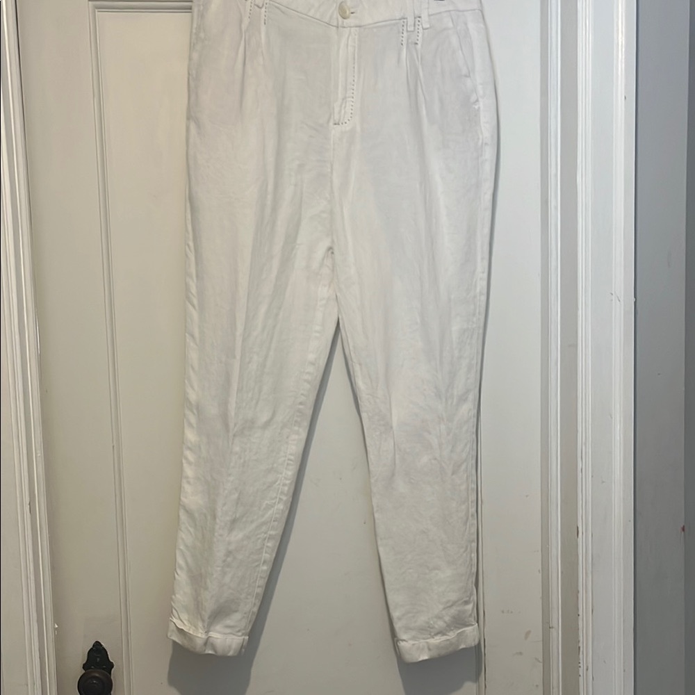 Massimo Dutti White Chinos Classic Elegance
